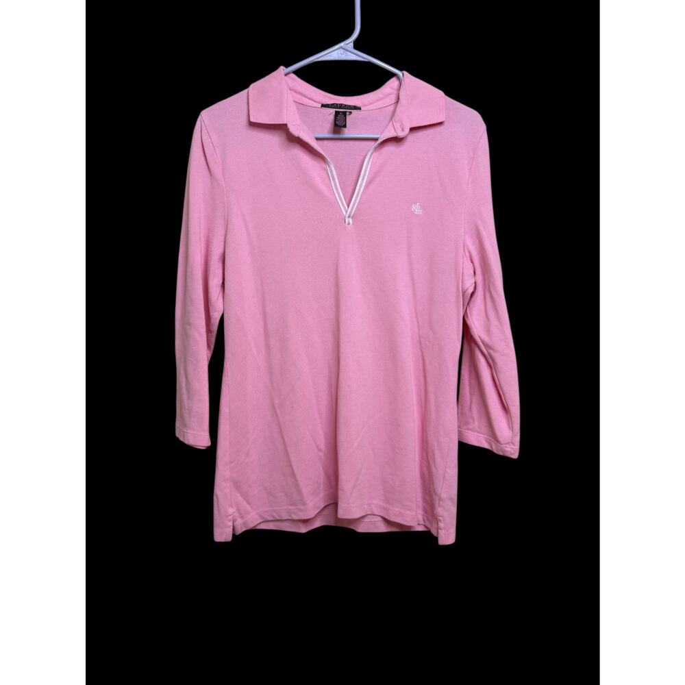 NWOT Ralph Lauren Black Label Womans Hot Pink New Polo Golf Shirt Sz: Medium E6